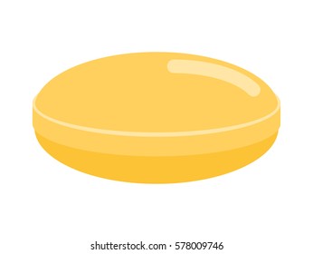 Yellow Candy isolated. lollipop on white background. Sweetness