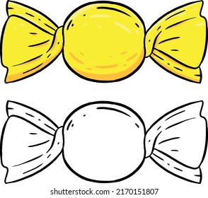 Yellow Candy.  Perfect for practicing coloring, drawing, printing, wallpaper, prints, cards, etc.