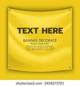 Yellow canvas on a dark yellow background for decorate