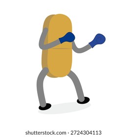 Boxe de caracteres de cápsula amarela, simbolizando a proteção da saúde, força de imunidade e conceito de defesa médica ativa