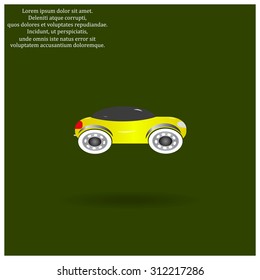yellow car. icon. vector design