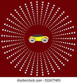 yellow car. icon. vector design
