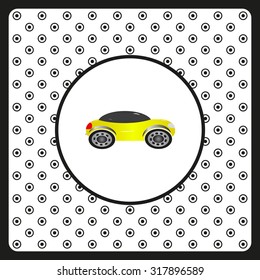 yellow car. icon. vector design