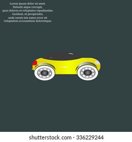 yellow car. icon. vector design