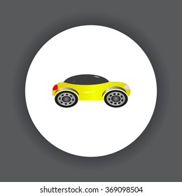 yellow car. icon. vector design