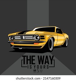 ILUSTRACIÓN DE COCHES AMARILLOS CON FONDO GRIS