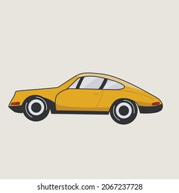 yellow car illustration and image