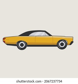 yellow car illustration and image