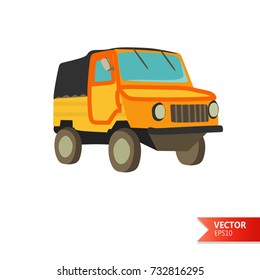 yellow car isolated on white background