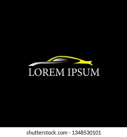 yellow car logo icon, sign, symbol for car company