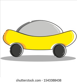 yellow car logo illustration vector