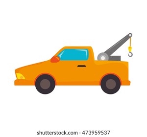 Yellow Car Towing Truck Tow Service Stock Vector (Royalty Free ...