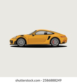 yellow Car vector illustration concept