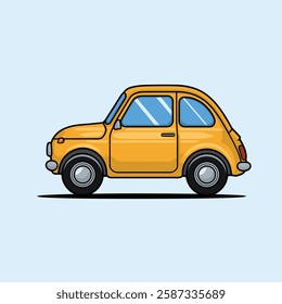 Yellow Car vector illustration concept