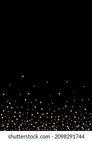 Yellow Card Confetti Texture. Group Star Design. Gold Spark Twinkle Illustration. Frame Glitter Pattern. Gradient Festive Background