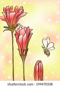 yellow card with flower