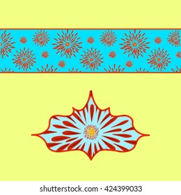 Yellow card with flowers