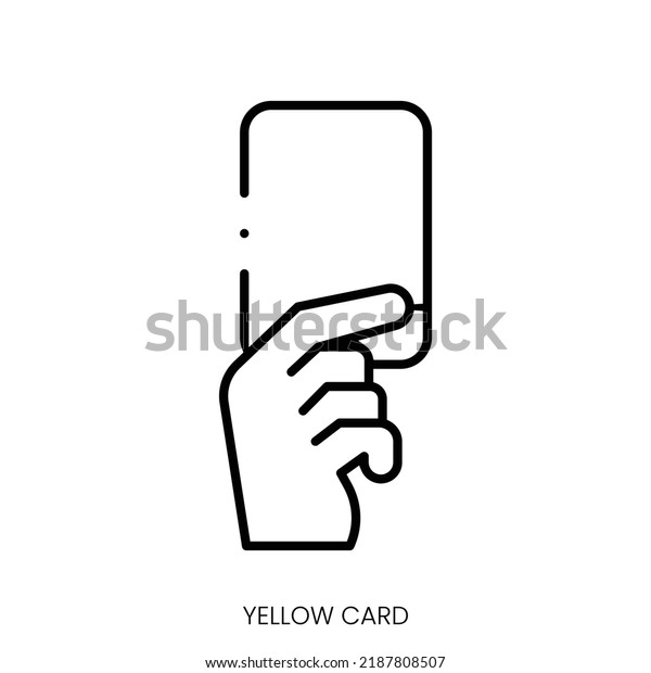 Yellow Card Icon Linear Style Sign Stock Vector (Royalty Free ...