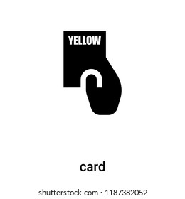 Yellow card icon vector isolated on white background, logo concept of Yellow card sign on transparent background, filled black symbol
