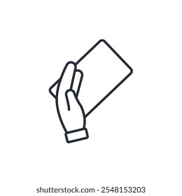 yellow card icon. vector.Editable stroke.linear style sign for use web design,logo.Symbol illustration.