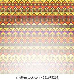 Yellow Card with Line Pattern and Place for Text. Vector Illustration