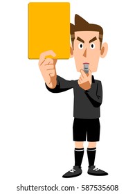 Yellow Card Referee Warning
