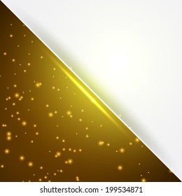 Yellow card with space for your text in the right (EPS10 Vector)