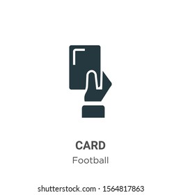 Yellow card vector icon on white background. Flat vector yellow card icon symbol sign from modern football collection for mobile concept and web apps design.