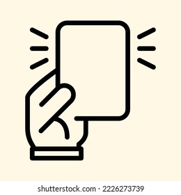 Yellow card vector icon set for apps, website, mobile, infographic, web, presentation, and etc
