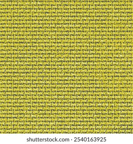 Yellow carpet crossed by black stripes that divide it into small rectangular shapes. Woolen or jute rug. Floor mat. Abstract vector seamless.