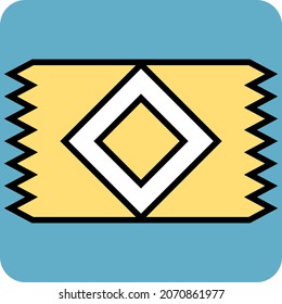 Yellow carpet, illustration, vector, on a white background.