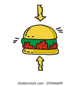 yellow cartoon Burger