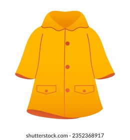 Yellow cartoon cape isolated on white