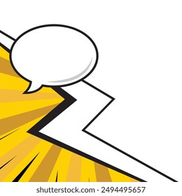 Yellow cartoon comic pop art border frame design background