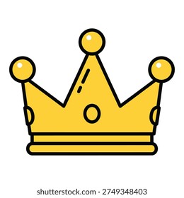 Corona dibujos animados amarilla