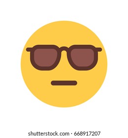 Yellow Cartoon Face Sad Upset Emoji People Emotion Icon Flat Vector Illustration