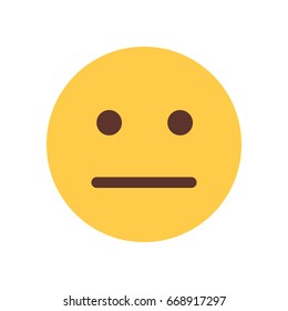 Yellow Cartoon Face Sad Upset Emoji People Emotion Icon Flat Vector Illustration