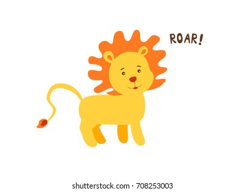 Yellow cartoon lion