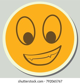 Yellow cartoon smile