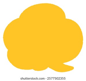 Yellow cartoon style speech bubble material