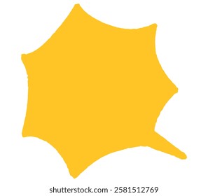 Yellow cartoon style speech bubble material