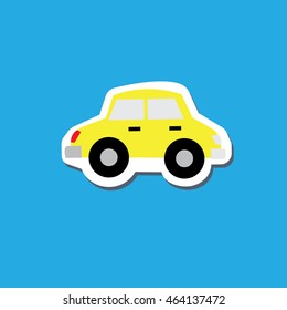 Yellow car-vector cartoon