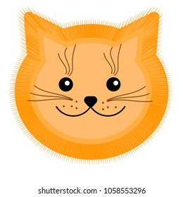 Yellow cat with a mustache