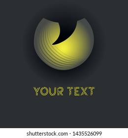 Yellow cat snake eye logo