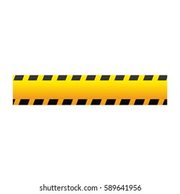 yellow caution tape icon, vector illustraction design image