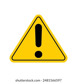 yellow caution warning icon sign vector design template