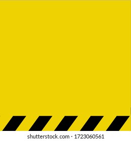 Yellow caution warning sign empty background for construction, traffic, or other concepts.	