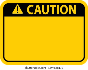 Yellow caution warning sign. ESP10