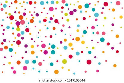 Yellow Celebration Round Postcard. Yellow Independence Polka Design. Transparent Backdrop. Decoration Rainbow Pattern.