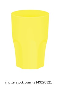 Yellow ceramic pot. vector illustration